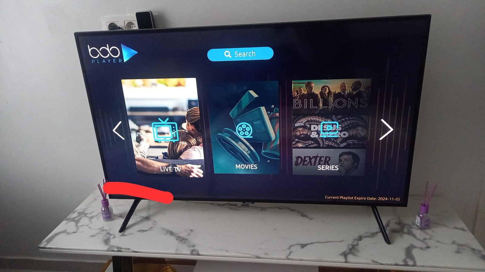 Films en series via AneeTV op een televisie